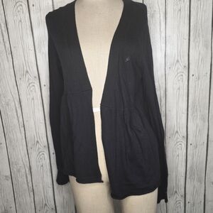 NWT Aerie Black Babydoll Open Front Cardigan - Rabbit Hair Blend - Large